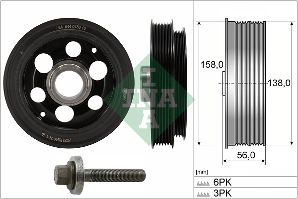 Belt Pulley Set, crankshaft